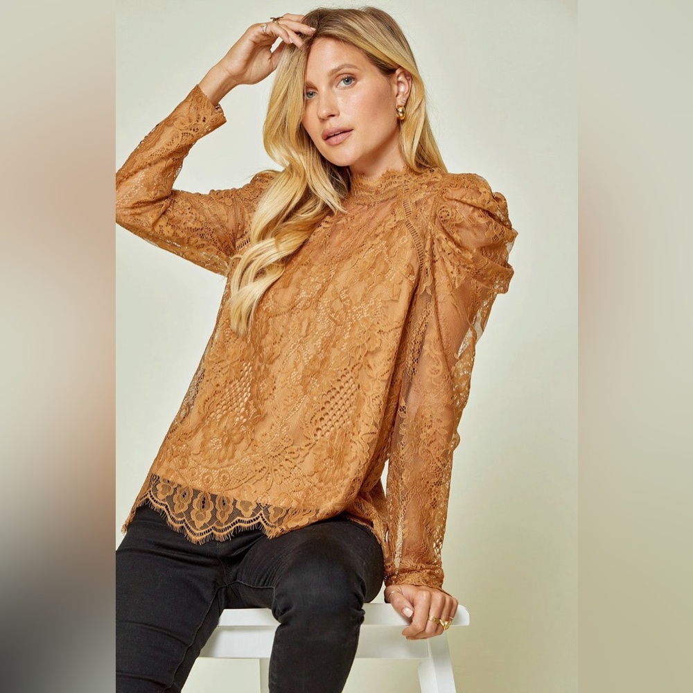 Savanna Jane Stella Lace Blouse - Large